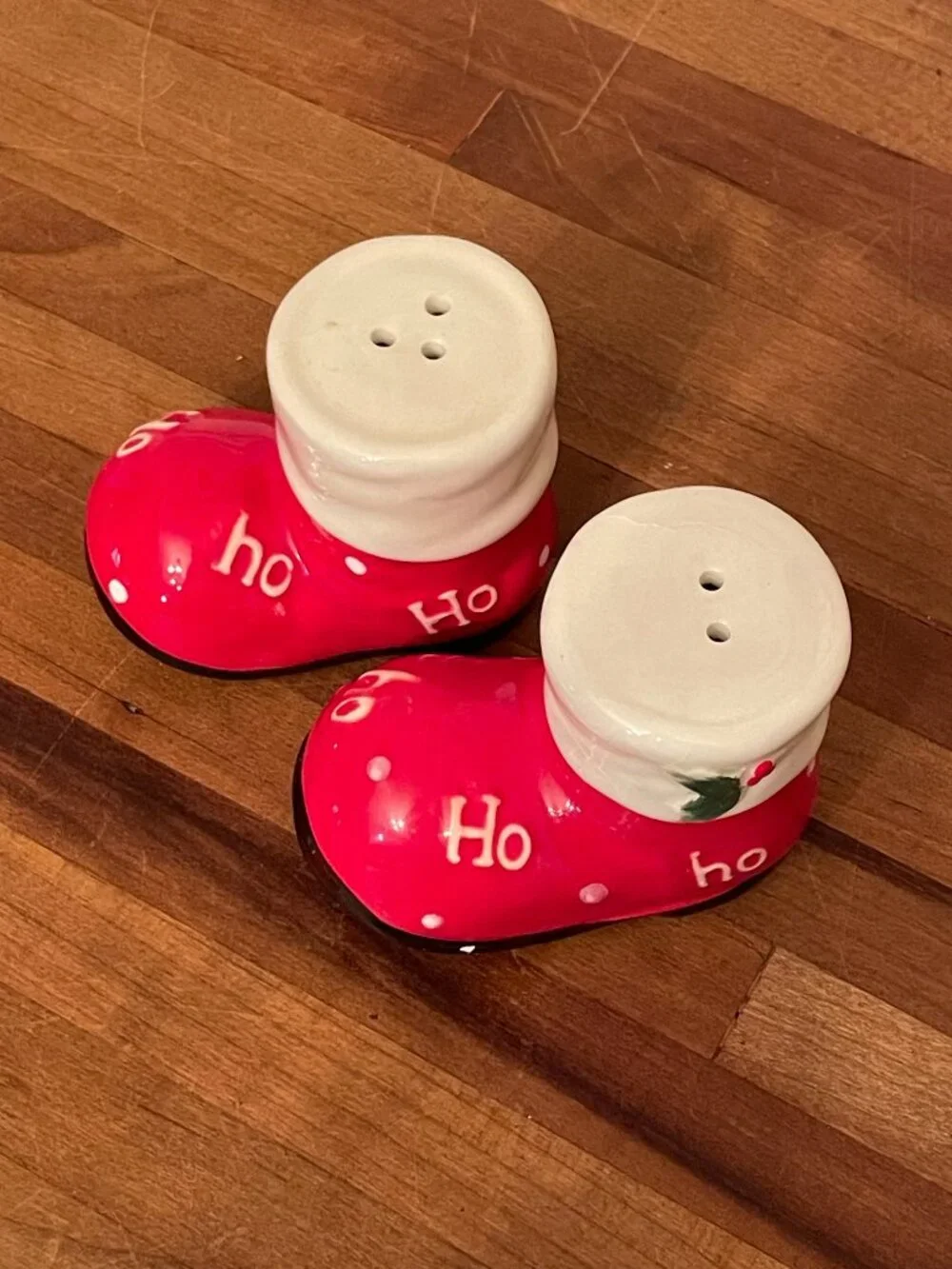Vintage Santa Boots Salt and Pepper Shakers